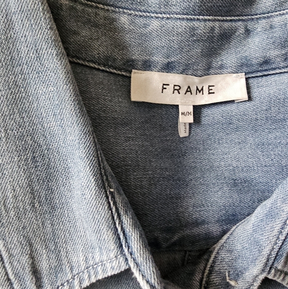 Frame Denim - Puff sleeve denim Voluminous top Size Medium. Excellent condition - Picture 10 of 10